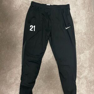 Nike Black Track Pants with White Accents